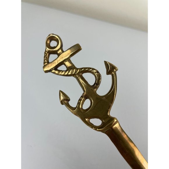 Vintage Brass Ship Anchor Letter Opener, Metal, Nautical Office Gift - Picture 3 of 8